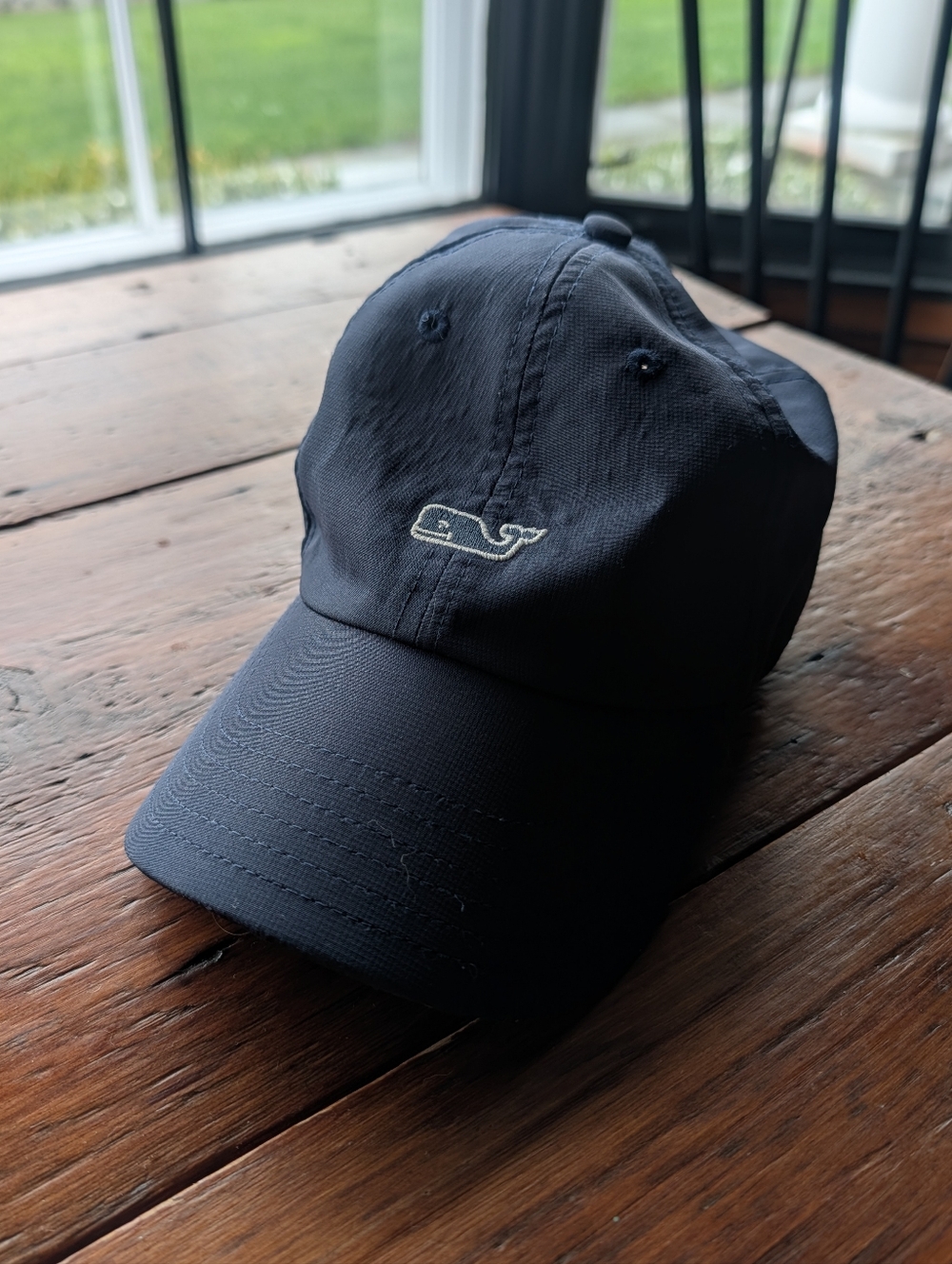 Vineyard Vines Navy Whale performance fabric Baseball Cap